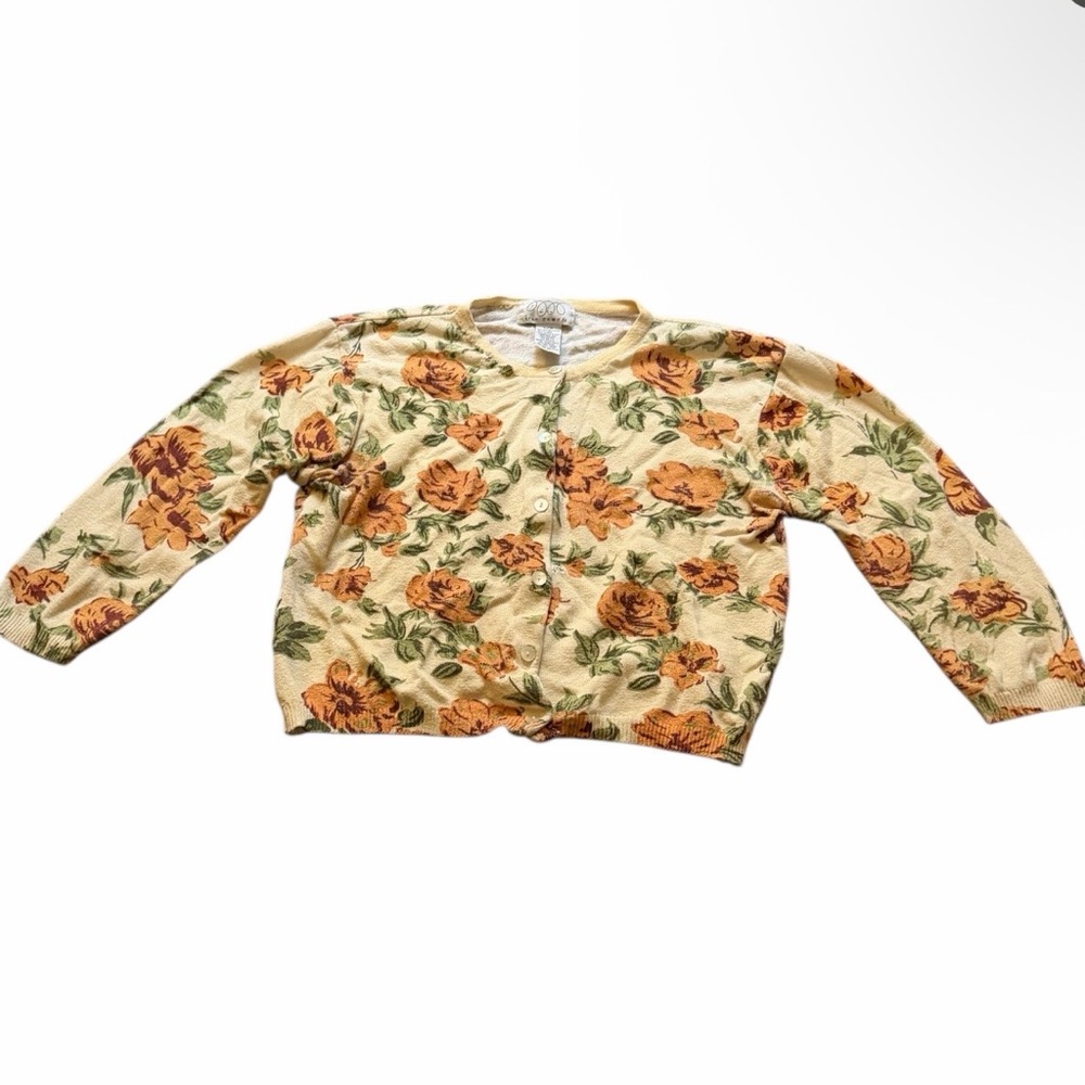 Free People Vintage The Originals Cropped Floral Cardigan